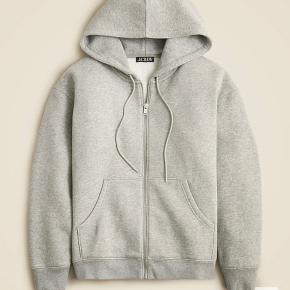 J. Crew Tops - Jcrew Heritage Fleece Zip Up Hoodie Gray Size 3X